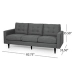 Adderbury Contemporary 3-seat Tufted Fabric Sofa by Christopher Knight Home