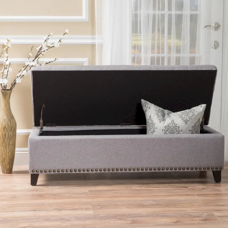 Isra Fabric Storage Ottoman Bench by Christopher Knight Home
