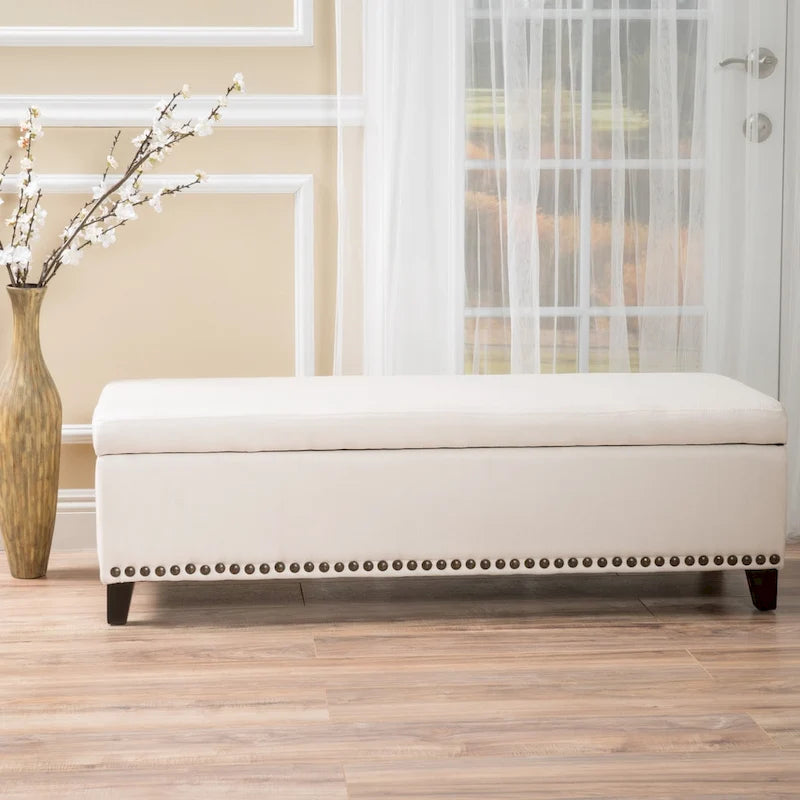Isra Fabric Storage Ottoman Bench by Christopher Knight Home