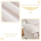 56.9 W Oversized Chair with Ottoman, Reading Chair for Bedroom, Lazy Sofa Bed, Modern Over Sized Single Recliner Couch