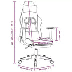 vidaXL Gaming Chair with Footrest, Black and Yellow, Fabric