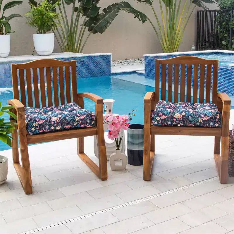 Vera Bradley 2pc 19x19 Outdoor Patio Chair Cushions