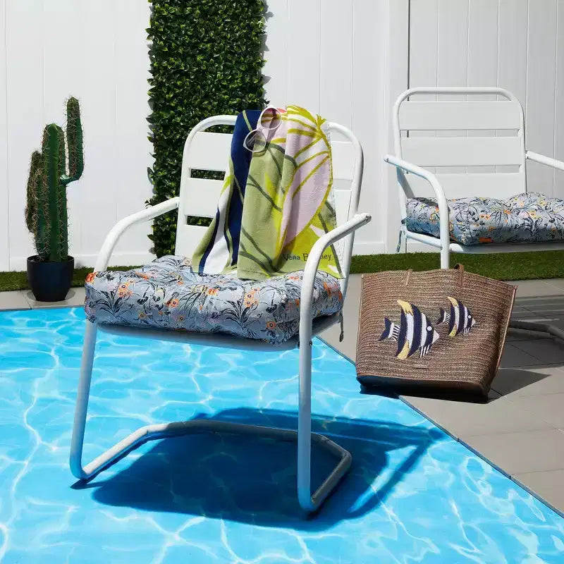 Vera Bradley 2pc 19x19 Outdoor Patio Chair Cushions