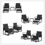 Sunsitt 5pc Steel Wicker Outdoor Patio Conversation Bistro Set