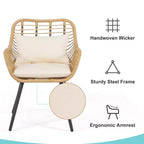 Sunsitt 3pc Outdoor Patio Conversation Bistro Set
