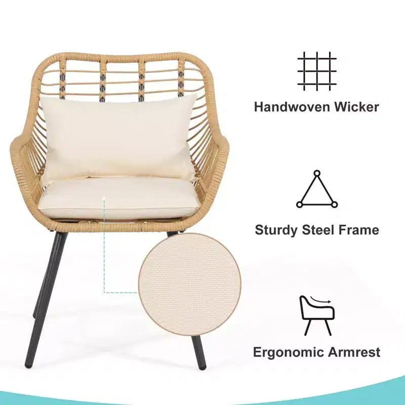 Sunsitt 3pc Outdoor Patio Conversation Bistro Set