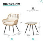 Sunsitt 3pc Outdoor Patio Conversation Bistro Set