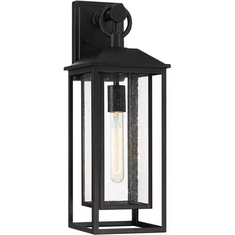 John Timberland Califa 20 High Traditional Outdoor Wall Light Fixture Mount Porch House Exterior Outside Weatherproof Black Clear Glass Shade