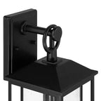 John Timberland Califa 20 High Traditional Outdoor Wall Light Fixture Mount Porch House Exterior Outside Weatherproof Black Clear Glass Shade