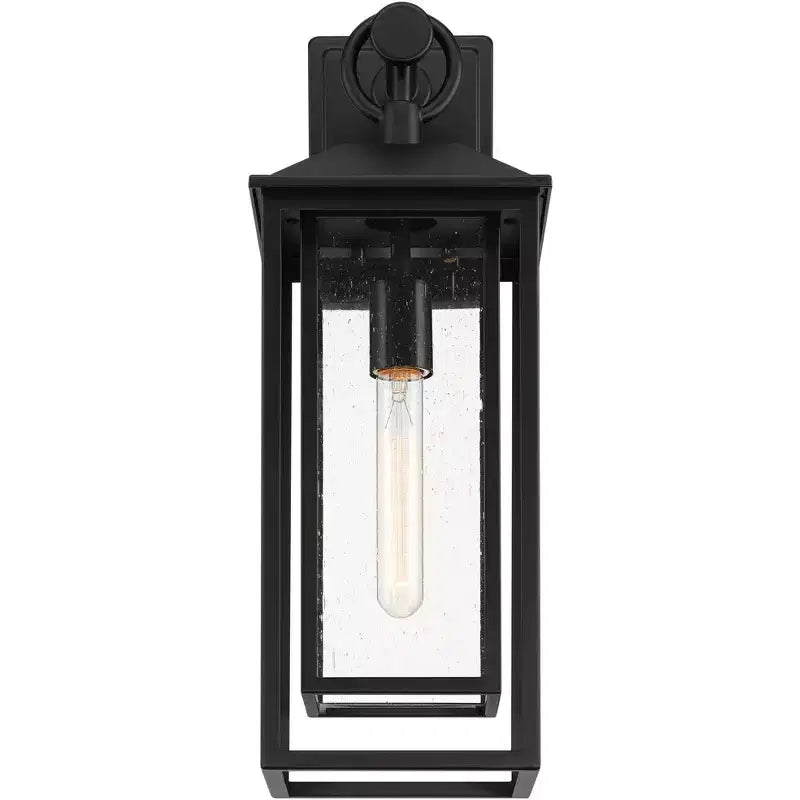 John Timberland Califa 20 High Traditional Outdoor Wall Light Fixture Mount Porch House Exterior Outside Weatherproof Black Clear Glass Shade