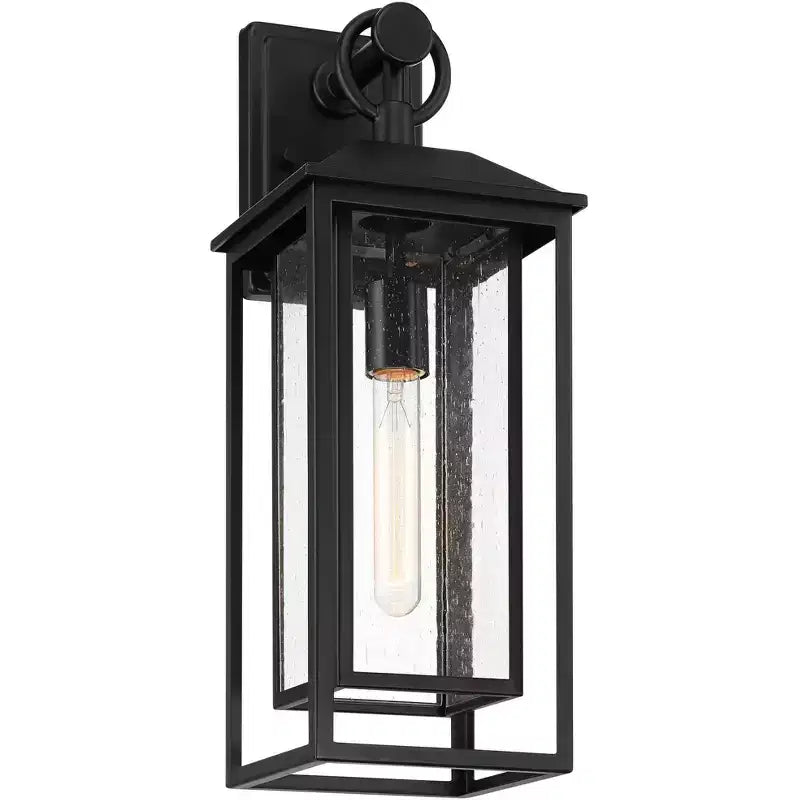 John Timberland Califa 20 High Traditional Outdoor Wall Light Fixture Mount Porch House Exterior Outside Weatherproof Black Clear Glass Shade