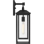 John Timberland Califa 20 High Traditional Outdoor Wall Light Fixture Mount Porch House Exterior Outside Weatherproof Black Clear Glass Shade