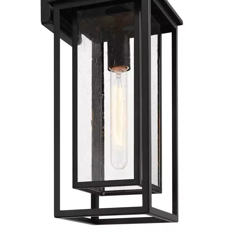 John Timberland Califa 20 High Traditional Outdoor Wall Light Fixture Mount Porch House Exterior Outside Weatherproof Black Clear Glass Shade