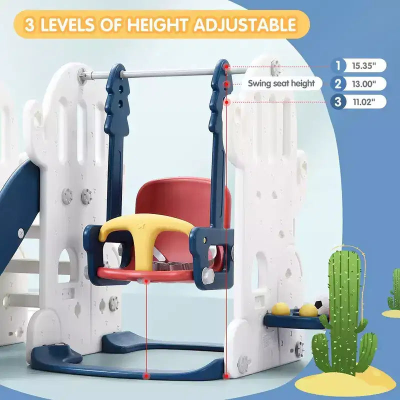 7 in 1 Toddler Slide and Swing Set