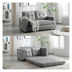 Plush Velvet Convertible 3-Fold Sofa Bed - 31.10 x 55.00 x 31.00