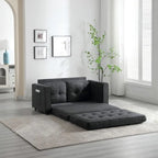 Plush Velvet Convertible 3-Fold Sofa Bed - 31.10 x 55.00 x 31.00