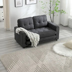 Plush Velvet Convertible 3-Fold Sofa Bed - 31.10 x 55.00 x 31.00