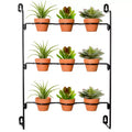 AuldHome Design 2 Mini Clay Pot Hanging Rack; 3x3 Grid Pot Hanger for Plants and Decorative Use
