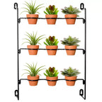 AuldHome Design 2 Mini Clay Pot Hanging Rack; 3x3 Grid Pot Hanger for Plants and Decorative Use