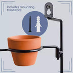AuldHome Design 2 Mini Clay Pot Hanging Rack; 3x3 Grid Pot Hanger for Plants and Decorative Use