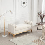 Elegant Upholstered Bench with High Sides