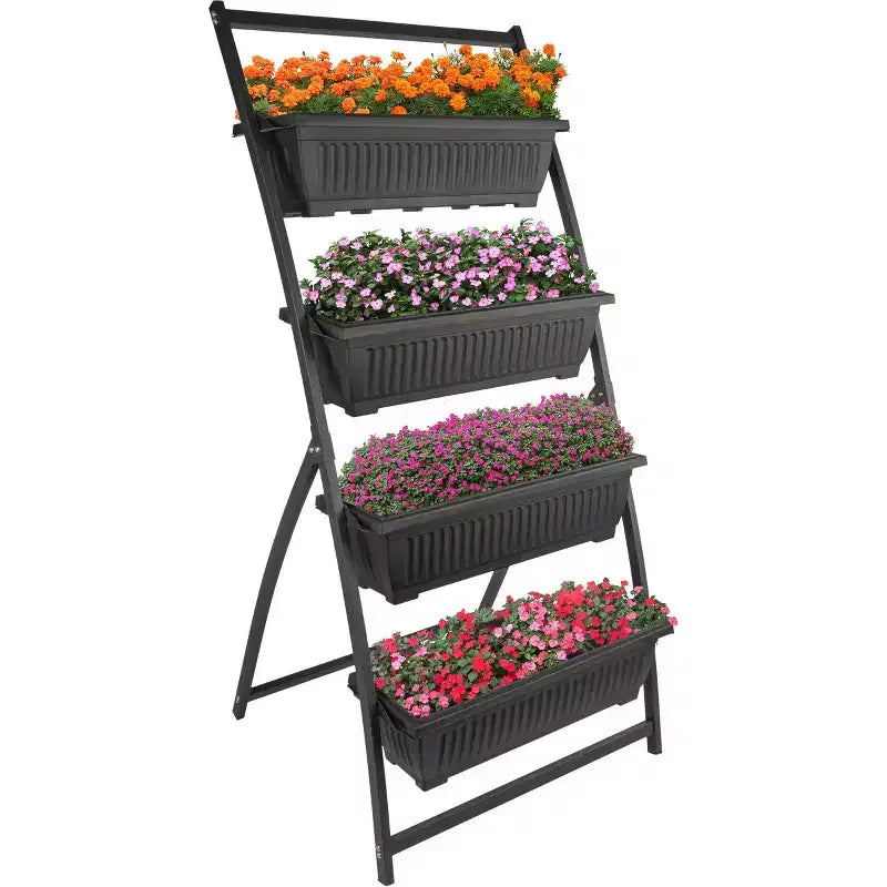 Pure Garden Raised Garden Beds Rectangular Steel Outdoor Planter Pots
