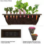 Pure Garden Raised Garden Beds Rectangular Steel Outdoor Planter Pots