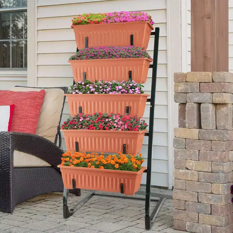 Pure Garden Raised Garden Beds Rectangular Steel Outdoor Planter Pots