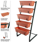 Pure Garden Raised Garden Beds Rectangular Steel Outdoor Planter Pots