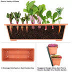 Pure Garden Raised Garden Beds Rectangular Steel Outdoor Planter Pots
