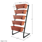 Pure Garden Raised Garden Beds Rectangular Steel Outdoor Planter Pots
