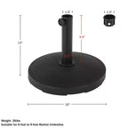 Pure Garden Outdoor Patio Umbrella Base Black