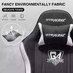 GTRACING Gaming Chair Fabric Height Adjustable Footrest Reclining Office Chair