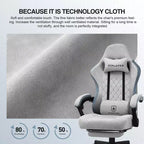 GTPLAYER Gaming Chair Fabric Office Chair with Linkage Armrests Ergonomic Computer Chair