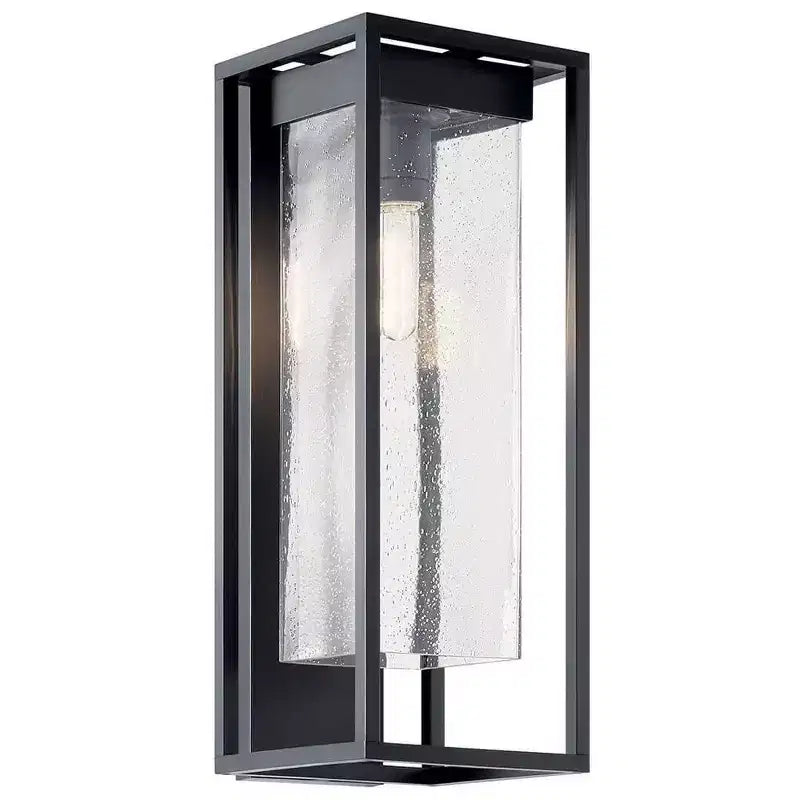 The Mercer 24 1 Light Outdoor Wall Light with Clear Seeded Glass in Olde Bronze