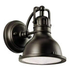 Hatteras Bay 8 1 Light Exterior Wall Light with Clear Fresnel Lens Olde Bronze