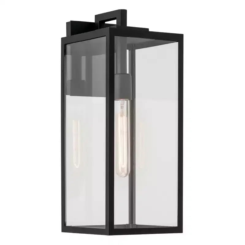Branner 17.75 inch 1 Light Outdoor Wall Light with Clear Glass in Textured Black
