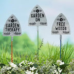The Lakeside Collection Humorous Shovel Garden Stakes - Set of 3 -