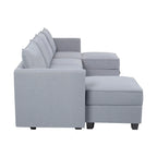 Modern DIY Collection - Convertible Modular Sectional Sofa - Linen Sofa Couch for Living Room Apartment Office