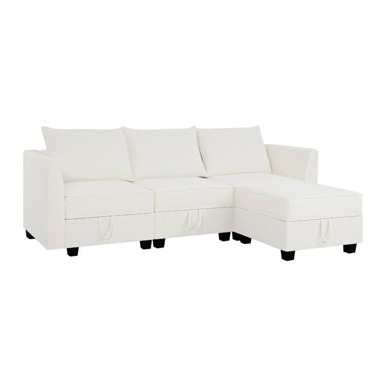 Modern DIY Collection - Convertible Modular Sectional Sofa - Linen Sofa Couch for Living Room Apartment Office