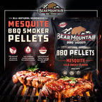 Bear Mountain BBQ Premium All Natural Mesquite Smoker Wood Chip Pellets for Outdoor Gas, Charcoal, and Electric Grills, 40 Pound (2 Pack)