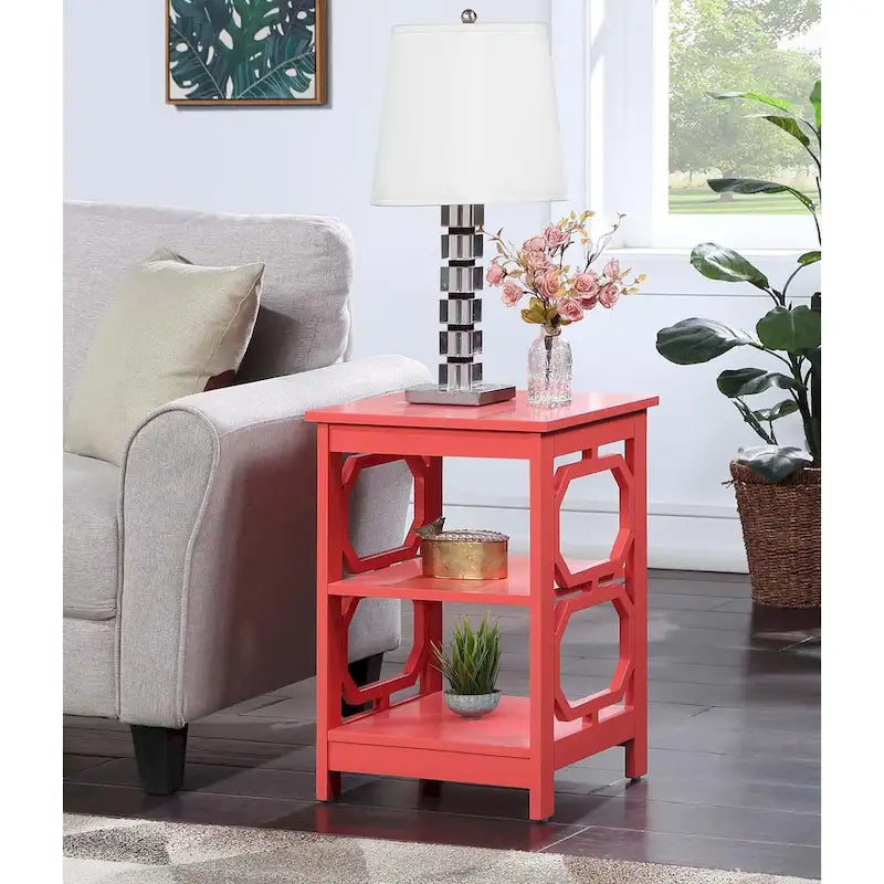 Convenience Concepts Omega End Table with Shelves