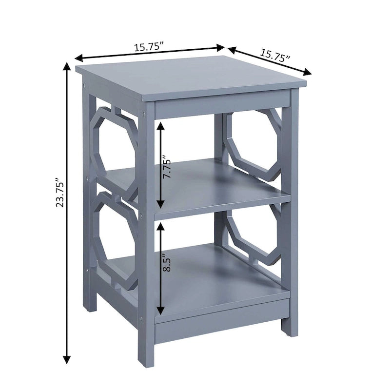 Convenience Concepts Omega End Table with Shelves