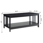Convenience Concepts Mission Coffee Table with Shelf