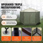 Pop Up Gazebo Screen Tent 10x10 FT 6-Sided Canopy Shelter with Removable Privacy Wind Cloths and Mesh