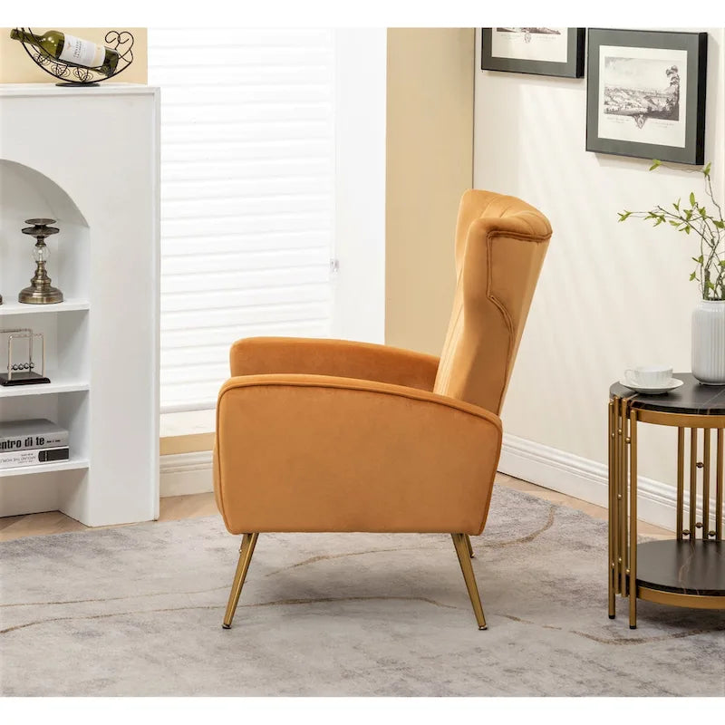 Kaleigh 27.6W Velvet Square Arm Sofa Chair