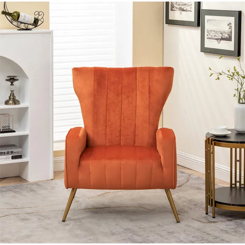 Kaleigh 27.6W Velvet Square Arm Sofa Chair
