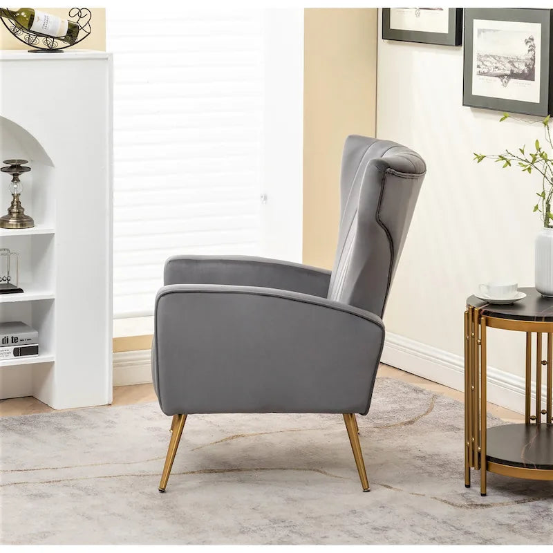 Kaleigh 27.6W Velvet Square Arm Sofa Chair