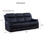 Steve Silver Faux Leather Power Reclining Sofa
