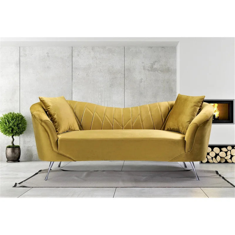 Flores Velvet Sofa